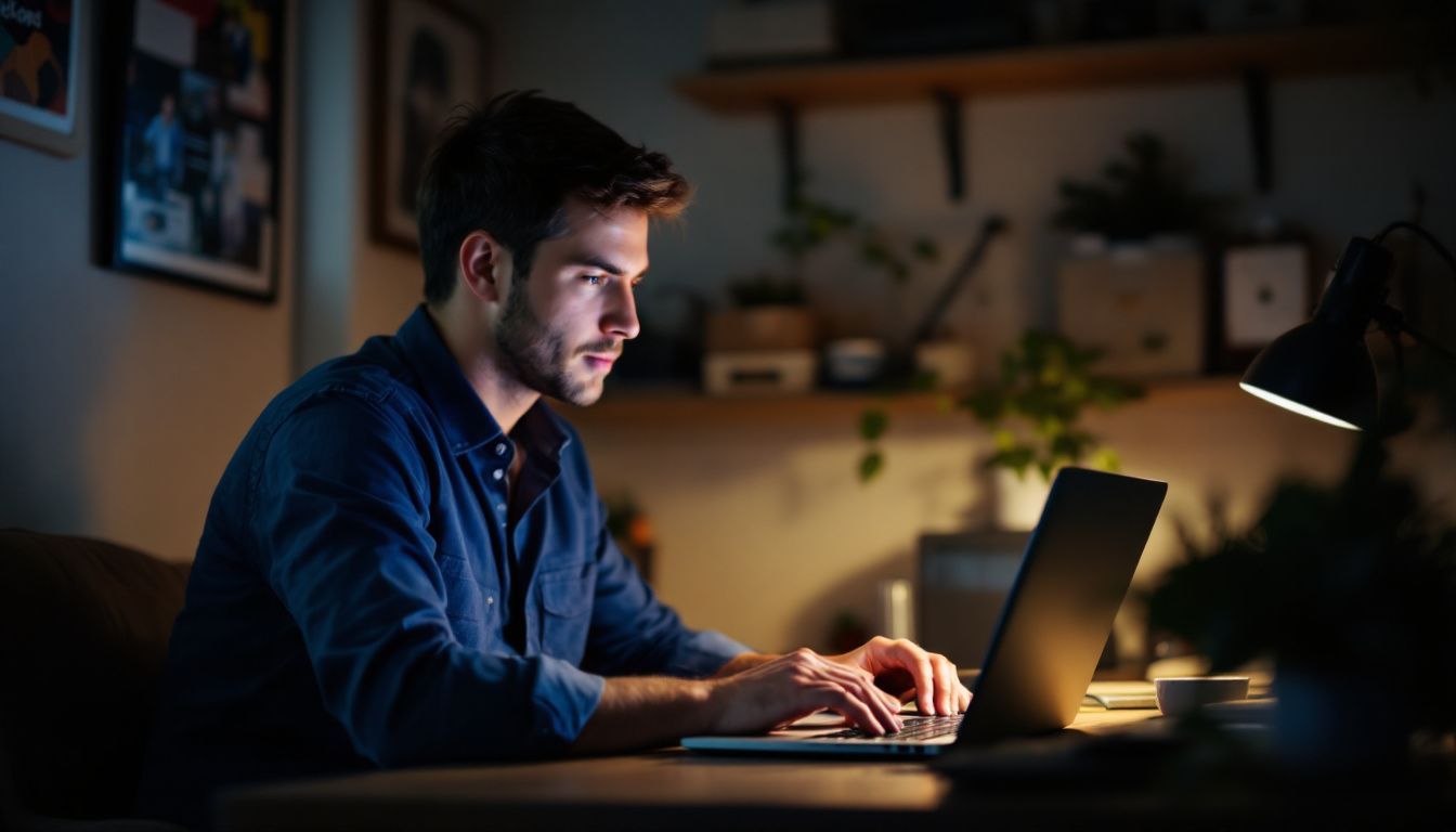 An Orangevale local SEO expert working from a casual home office.