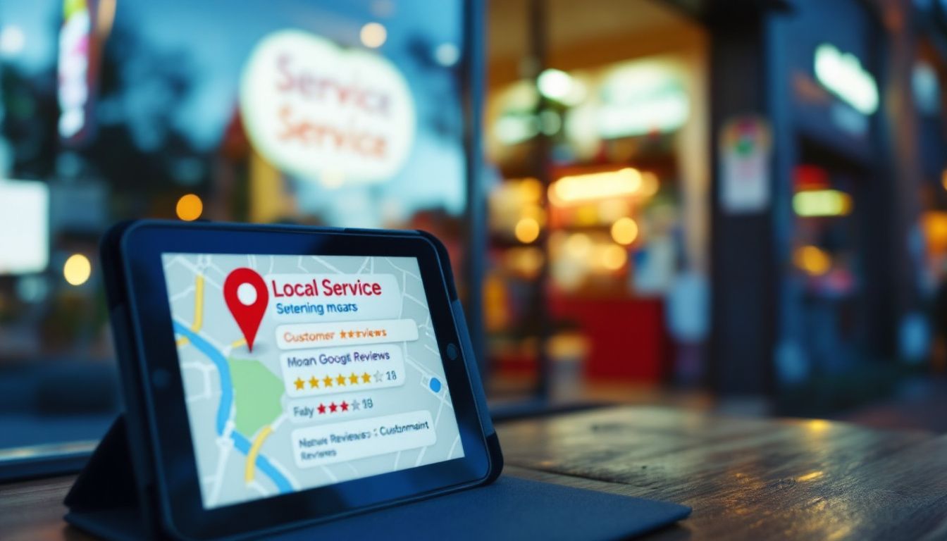 a tablet with a map on it for a Folsom service based business working on seo strategies