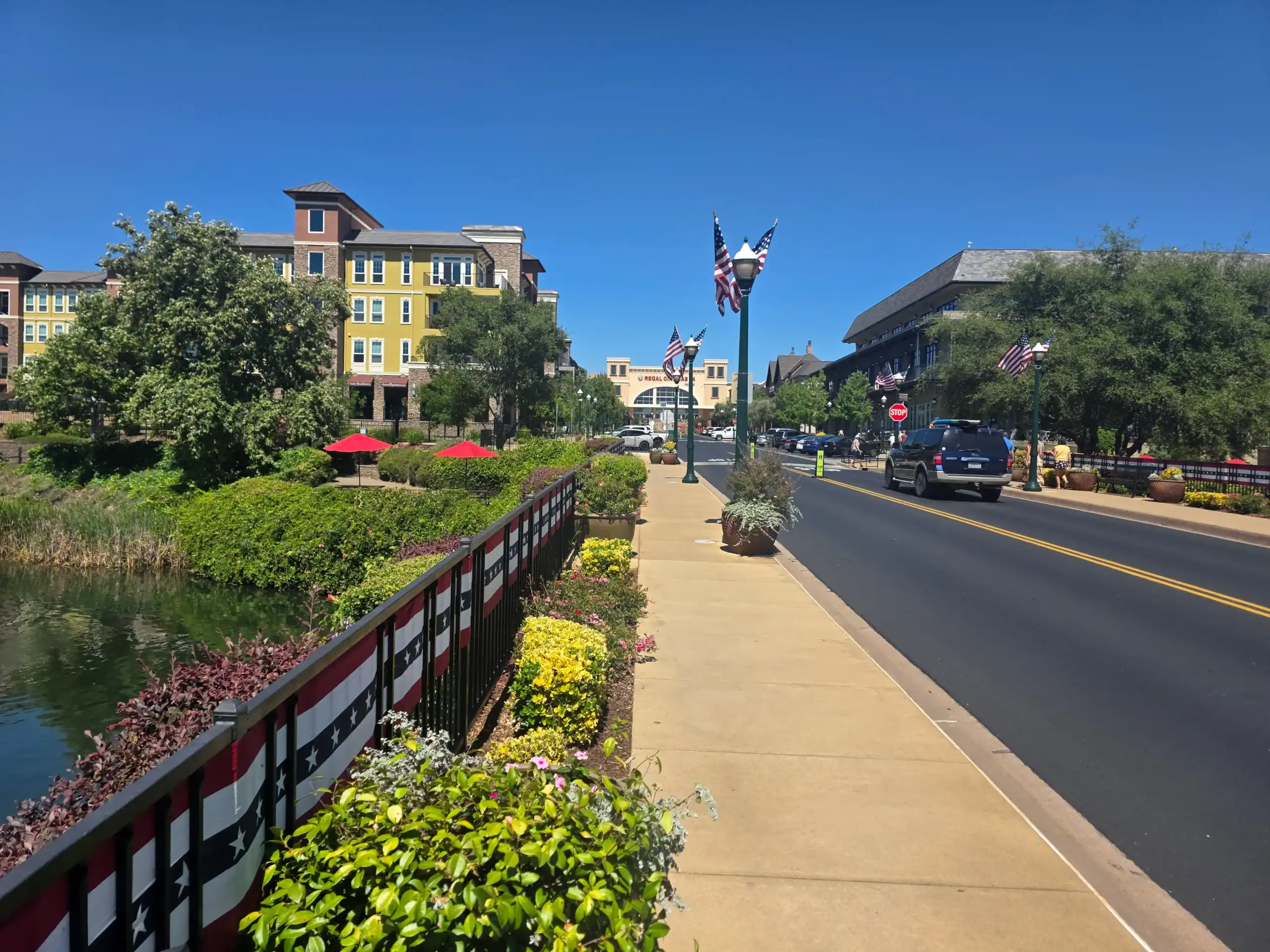 Picture from Bridge in El Dorado Hills Town Center Picture from Bridge in El Dorado Hills Town Center with Regal Cinemas 14 in the background