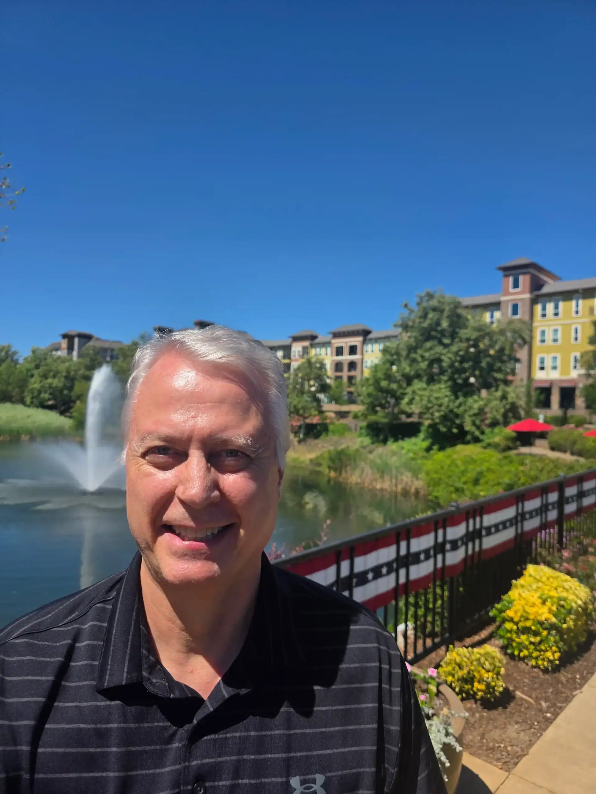 Picture of Chad Nelson, Owner, in on Bridge in El Dorado Hills Town Center